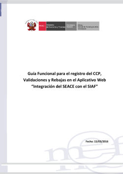 Integraci&oacute;n del SEACE con el SIAF