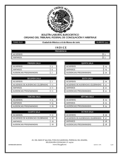 indice - Tribunal Federal de Conciliaci&oacute;n y Arbitraje