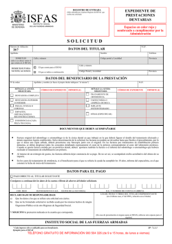 Solicitud de prestaciones dentarias ISFAS