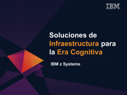 Soluciones de Infraestructura para la Era Cognitiva