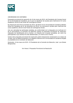 Propuesta de convocatoria de la Consejer&iacute;a por la que se convocan