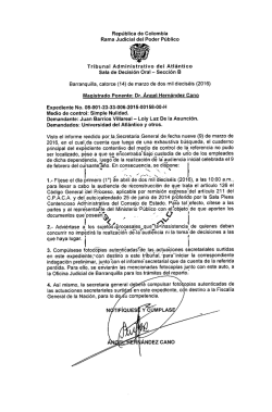 Tribunal Administrativo del Atl&aacute;ntico