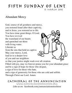 Bulletin for March 13, 2016 - Stockton