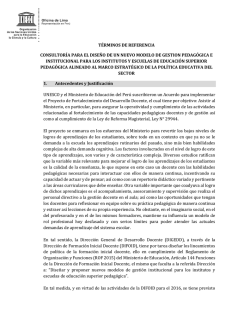 t&eacute;rminos de referencia consultor&iacute;a para el dise&ntilde;o de un
