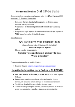 2&ordm; Pago Mayo Honiton 2016 - Colegio San Agust&iacute;n de Valladolid