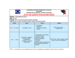 acto de grado por secretar&iacute;a