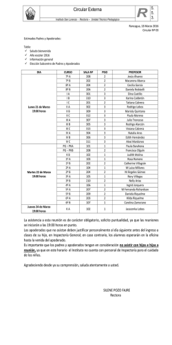 Reuni&oacute;n Apoderados Marzo 2016