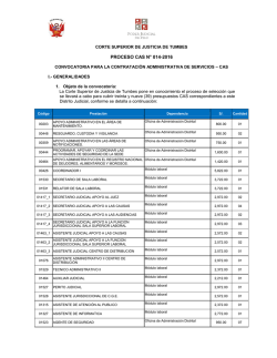 proceso cas n&deg; 014-2016 - Convocatorias