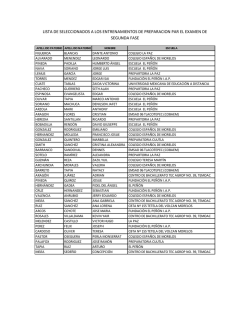 lista de seleccionados a los entrenamientos de preparacion par el