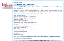 IMJUVE / Rumbo Joven, Ciudadanos del Pac&iacute;fico 2016