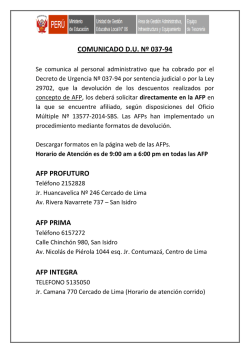 comunicado du n&ordm; 037-94 afp profuturo afp prima afp - UGEL-06