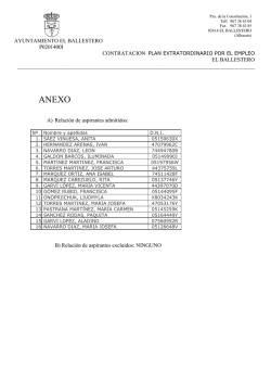 Lista provisional de admitidos