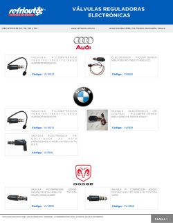 v&aacute;lvulas reguladoras electr&oacute;nicas
