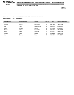 lista definitiva de admitidos al procedimiento especial de