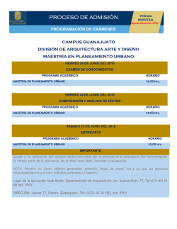 PROCESO DE ADMISI&Oacute;N