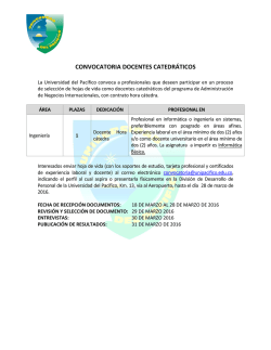 convocatoria docentes catedr&aacute;ticos
