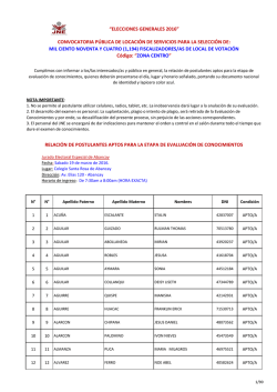 convocatoria p&uacute;blica de locaci&oacute;n de servicios para la