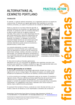 alternativas al ternativas al cemneto portland