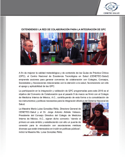 Convenio de Colaboraci&oacute;n entre GPC y Colegio de Medicina Interna