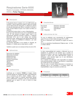 3M Prot Resp - Respirador de Rostro Completo de Dos