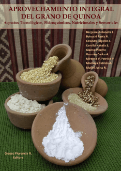 aprovechamiento integral del grano de quinoa.
