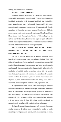 1&ordm;.- Que en este juicio ordinario, Rol N&deg; C-8898-2
