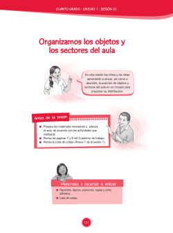 Organizamos los objetos y los sectores del aula