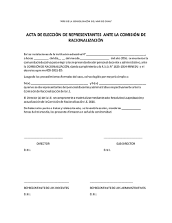 Formatos CORA-COTIE-IE.2016 y normas t&eacute;cnicas