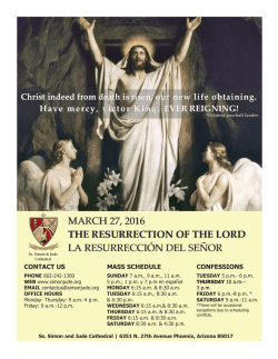 march 27, 2016 the resurrection of the lord la resurrecci&oacute;n del se&ntilde;or