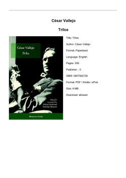 C&eacute;sar Vallejo Trilce