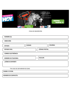 FICHA DE INSCRIPCI&Oacute;N