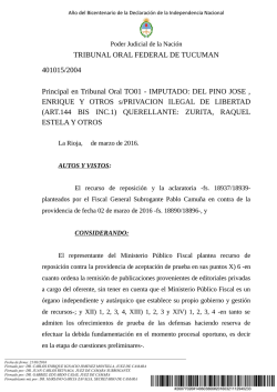 TRIBUNAL ORAL FEDERAL DE TUCUMAN 401015/2004 Principal