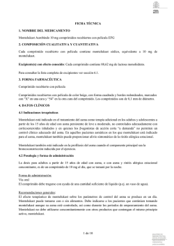 1 de 10 FICHA T&Eacute;CNICA 1. NOMBRE DEL MEDICAMENTO