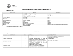 Lista de &Uacute;tiles Escolares (8,9,10mo. y 1ro. Bach)