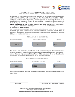 ACUERDO DE DESEMPE&Ntilde;O POR LA EXCELENCIA