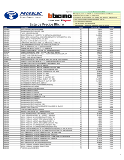 Lista de Precios Bticino