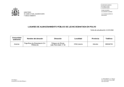 lugares de almacenamiento p&uacute;blico de leche desnatada en