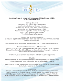 Asamblea Anual de Infogen AC celebrada el 18 de febrero del 2016