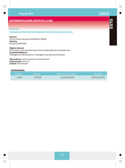 Estomatolog&iacute;a - Facultad de Odontolog&iacute;a