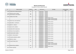 Nomina del Personal