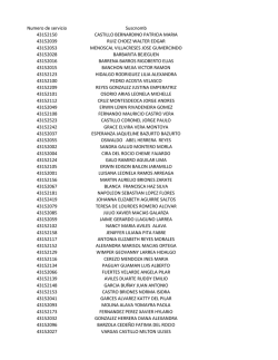 Numero de servicio Suscnomb 43152150 CASTILLO BERNARDINO