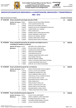 Facultad de Psicolog&iacute;a - Vicerrectorado de Investigaci&oacute;n | UNMSM