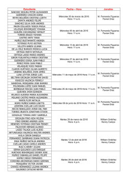Consulte listado, fecha, horario y jurados del examen preparatorio