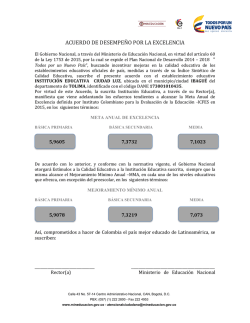 ACUERDO DE DESEMPE&Ntilde;O POR LA EXCELENCIA