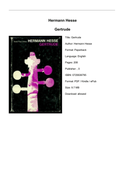 Hermann Hesse Gertrude