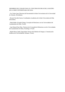 MIEMBROS DEL JURADO PARA EL CONCURSO DE IDEAS DEL