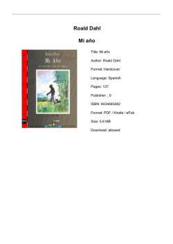 Roald Dahl Mi a&ntilde;o