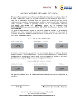 ACUERDO DE DESEMPE&Ntilde;O POR LA EXCELENCIA