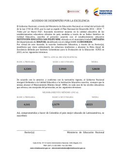 ACUERDO DE DESEMPE&Ntilde;O POR LA EXCELENCIA