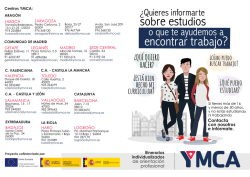 Folleto informativo programa YMCA
